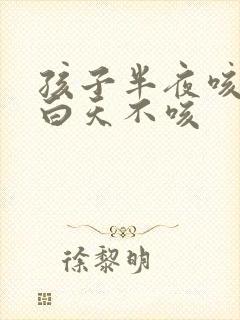 孩子半夜咳嗽 白天不咳封面