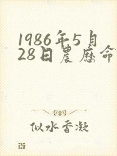 1986年5月28日农历命运