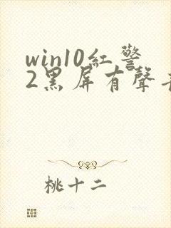 win10红警2黑屏有声音有鼠标