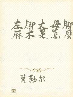 左脚大母脚趾头麻木是怎么回事木