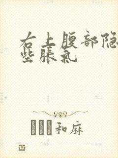 右上腹部隐痛有些胀气封面