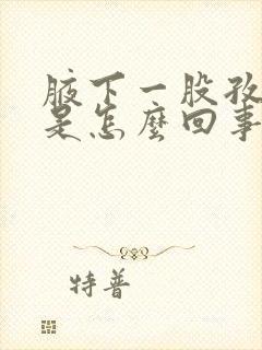 腋下一股孜然味是怎么回事