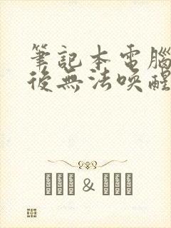 笔记本电脑休眠后无法唤醒黑屏