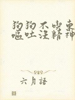 狗狗不吃东西还呕吐没精神怎么办拉稀