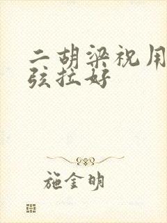 二胡梁祝用什么弦拉好封面