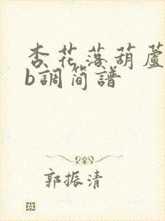 杏花落葫芦丝降b调简谱封面