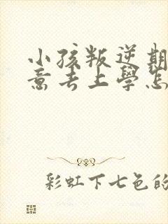 小孩叛逆期不愿意去上学怎么办