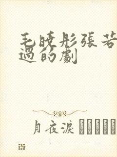 毛晓彤张若昀演过的剧