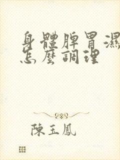 身体脾胃湿气重怎么调理