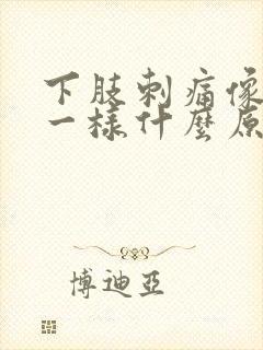 下肢刺痛像针扎一样什么原因