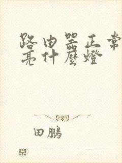 路由器正常应该亮什么灯