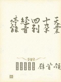 停经四十天b超能看到孕囊吗封面