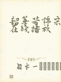 韶华若锦宋威龙在线播放