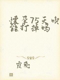 怀孕75天吃药能打掉吗