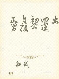 正月初四出生的男孩命运