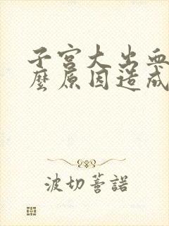 子宫大出血是什么原因造成的封面