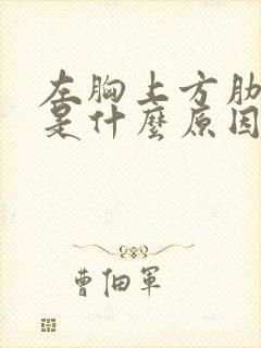 左胸上方肋骨疼是什么原因