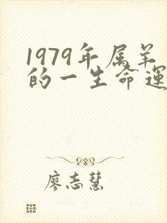 1979年属羊的一生命运如何封面