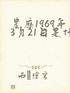 农历1969年3月21日是什么命封面