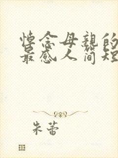 悼念母亲的悼词最感人简短