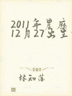 2011年农历12月27出生的孩子命运封面