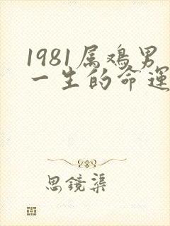 1981属鸡男一生的命运