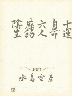 阴历六月十七出生的人命运封面