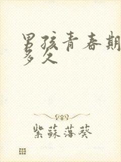 男孩青春期叛逆多久