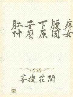 肚子下腹疼痛是什么原因女性