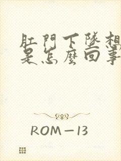 肛门下坠想大便是怎么回事