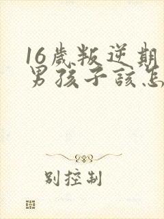 16岁叛逆期的男孩子该怎样去沟通教育