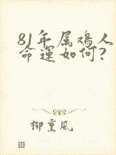 81年属鸡人的命运如何?