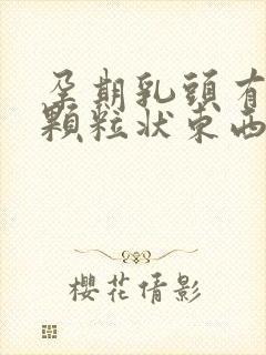 孕期乳头有白色颗粒状东西