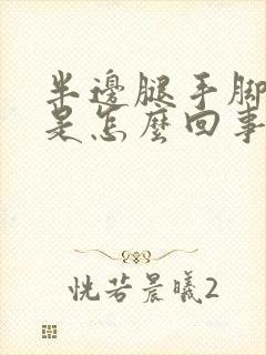 半边腿手脚发麻是怎么回事封面