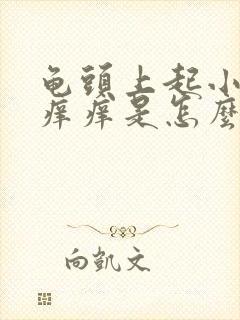 龟头上起小疙瘩痒痒是怎么回事封面