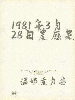 1981年3月28日农历是什么命