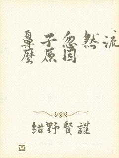 鼻子忽然流血什么原因