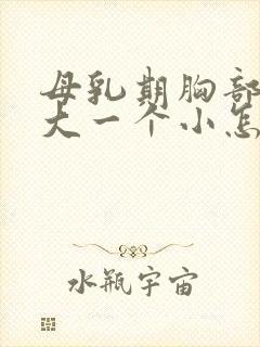 母乳期胸部一个大一个小怎么办