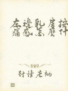 左边乳房按压有痛感怎么什么情况