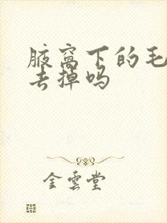 腋窝下的毛可以去掉吗