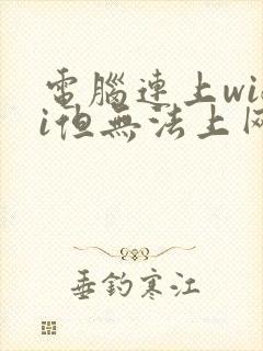 电脑连上wifi但无法上网