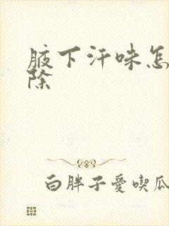 腋下汗味怎么去除