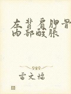 左背肩胛骨下部内部酸胀