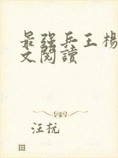 最强兵王杨洛全文阅读