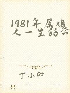 1981年属鸡人一生的命运如何