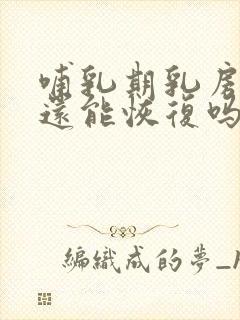 哺乳期乳房下垂还能恢复吗