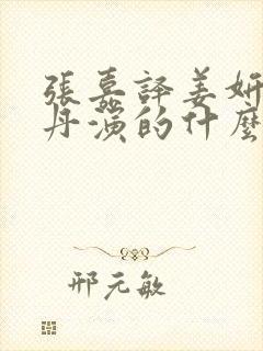 张嘉译姜妍宋丹丹演的什么剧