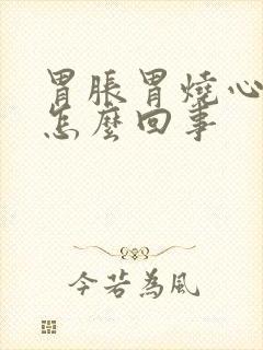 胃胀胃烧心胃酸怎么回事