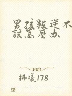 男孩叛逆不听话该怎么办