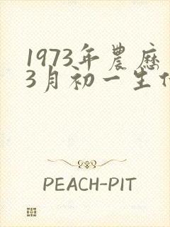 1973年农历3月初一生什么命